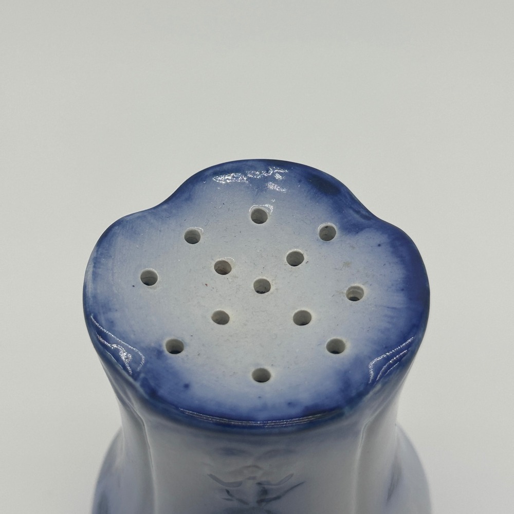 Victoria Flow Blue Hat Pin Holder Staffordshire Ironstone England Floral Antique - Picture 10 of 10